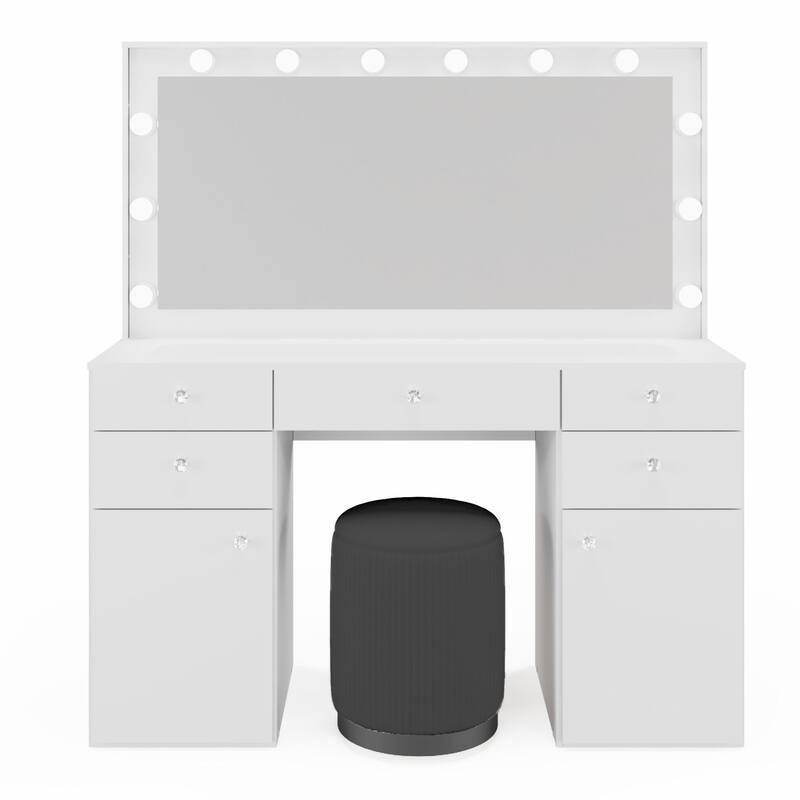 Boahaus Smart Extra-Large Vanity with LED Mirror & Bluetooth Speakers