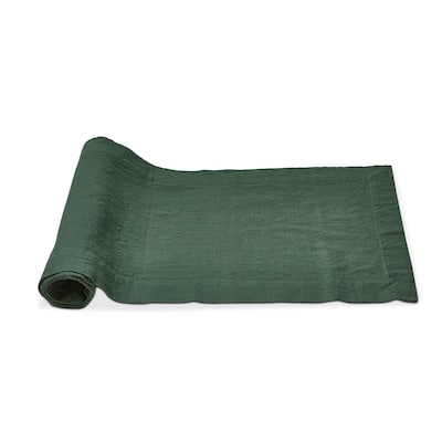Threads Slub Runner - Dark Green Cotton Table Runner, 72" x 14.5", Machine Washable, Perfect for Spring Decor