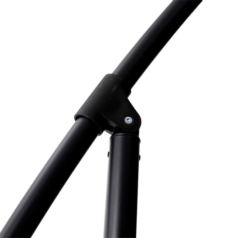 116" Patio Hanging Polyester Umbrella with Tilt Adjustment and 8 Ribs