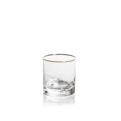 Cappelletti Hammered Double Old Fashioned Glasses, Set of 4