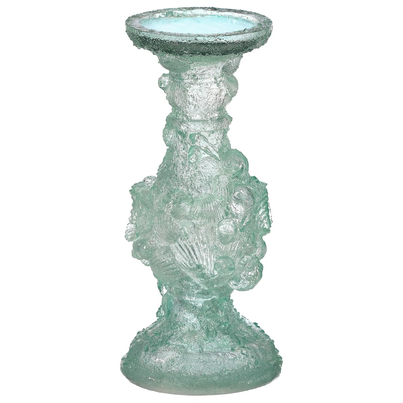 10" Clear Resin Ocean Candle Holder