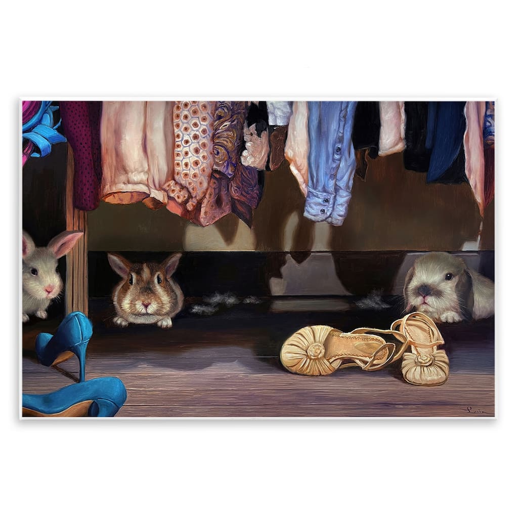Stupell Bunnies Under Closet View Wall Plaque Art Design By Lucia Heffernan