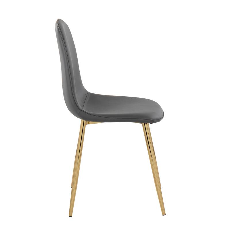 Silver Orchid Stone Gold Dining Chair - Set of 2