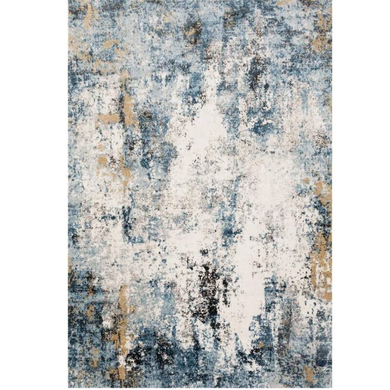 Alexander Home Keara Abstract Water Color Distressed Contemporary Rug