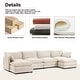 preview thumbnail 54 of 153, Corduroy Sectional Sofa with Removable Ottomans & Ultra-soft Cushions for Living Room & Bedroom