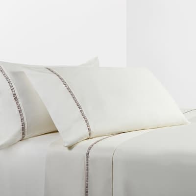 Hiend Accents 350TC Fair Isle Rustic Sheet Set, Cream, 4PC