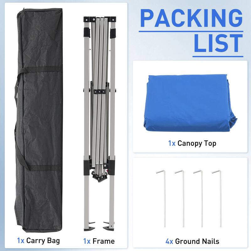 Ainfox 10 x 10ft Pop Up Canopy Tent Instant Shelter UV-protected Inclined Leg