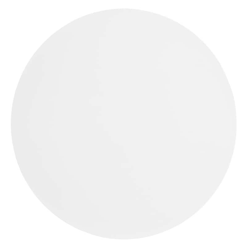 Aliza Round White Marble Side Table with White Marble Base