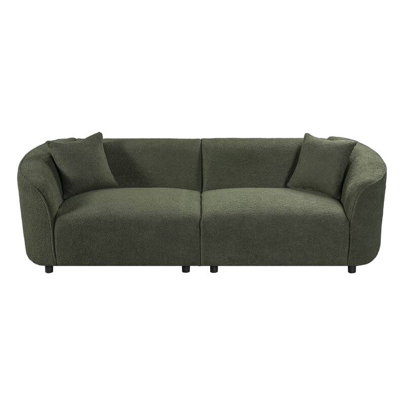 Christopher Knight Home - Allegra Sculptural Upholstered 87" Curved Sofa