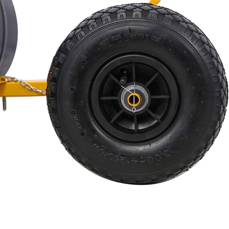 Anmytek Heavy Duty Snow Shovel Wheeled Driveway Sidewalk Pusher Winter Removal Tool - 29 in. W X 47 in. D X 16.5 in. H