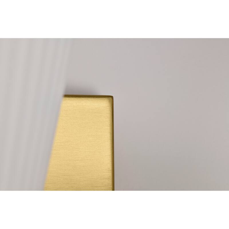 Royale 3 Light Vanity Burnished Brass Finish Ribbed White Glass - Burnished Brass