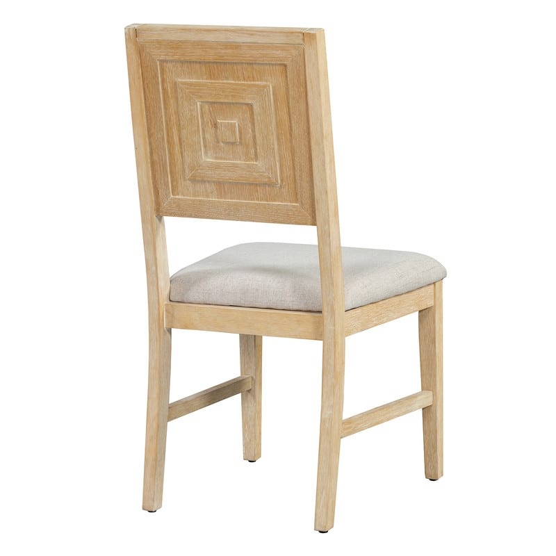 Spruce & Spring Dining Table Set for 6, 6-Piece Mid Century Modern Farmhouse Table with Chairs and Bench