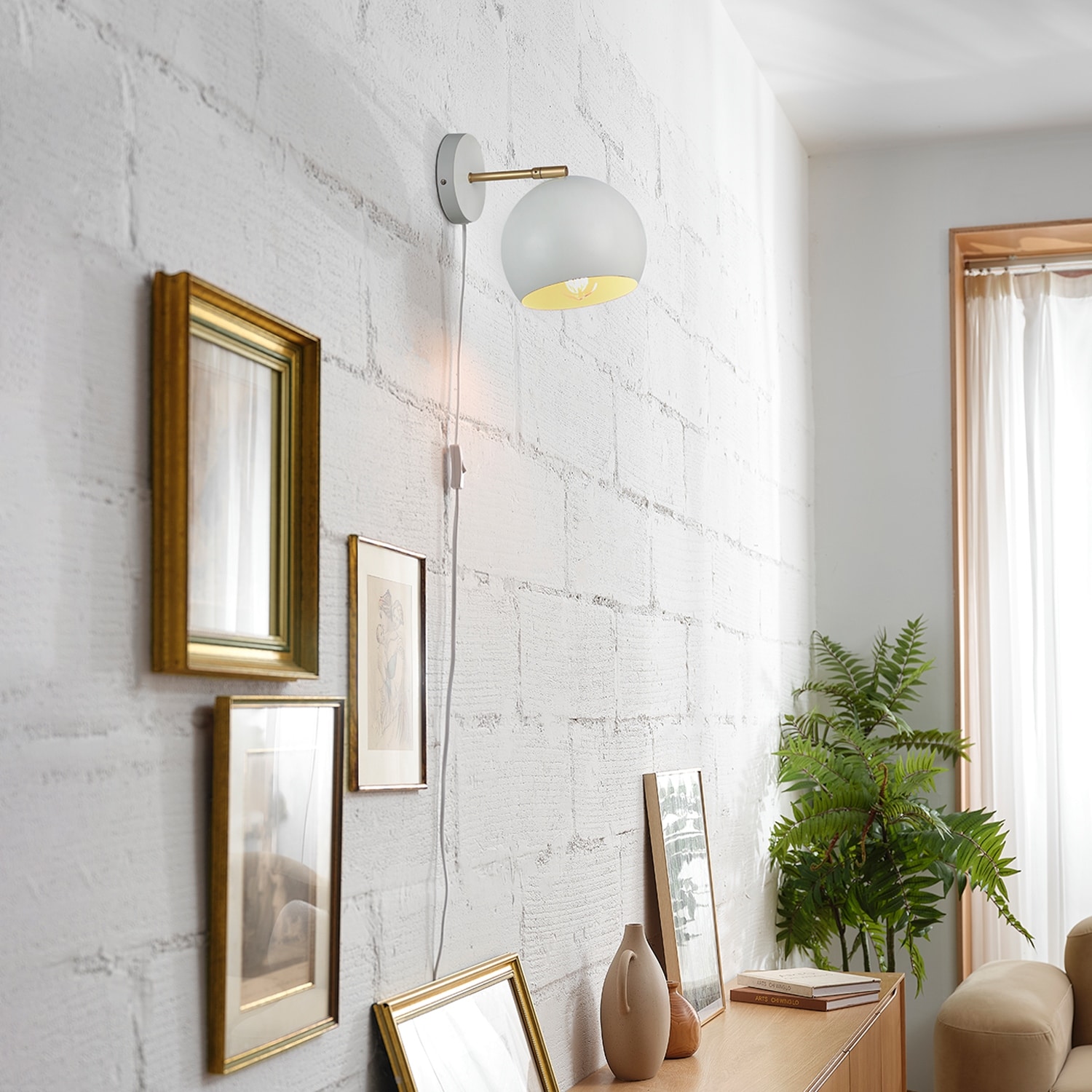 White plug best sale in sconce