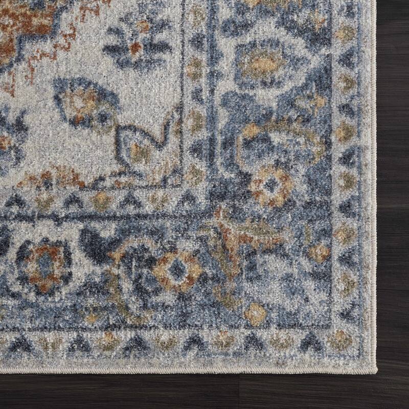 Hauteloom Manhattan Machine Washable Oriental Persian Medallion Vintage Distressed Area Rug