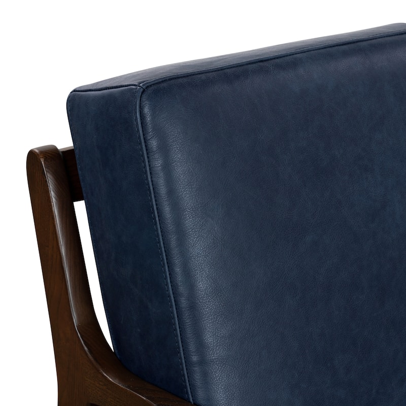 Poly & Bark Verity Leather Lounge Chair - Full Grain Genuine Italian Leather