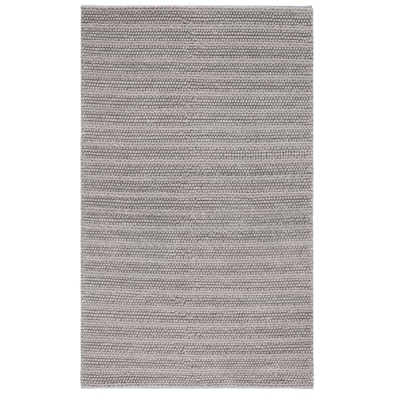SAFAVIEH Handmade Natura Sanjulata Wool Rug - 6' Square - Grey