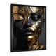 preview thumbnail 2 of 7, Designart "Black And Gold Gilded Woman Photo II" Woman Wall Decor Gold - Glam Hallway Framed Wall Art Decor