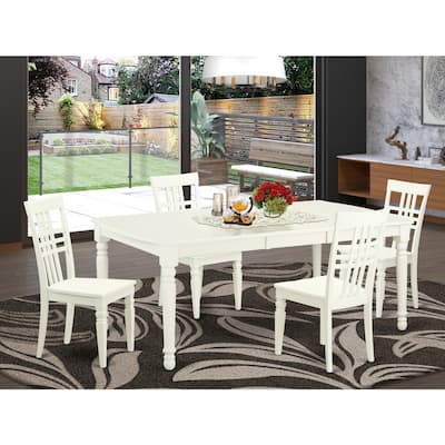 Dining Table Set for 8 - Kitchen Table with Chairs - Buttermilk Cherry Finish - Eclectic Style