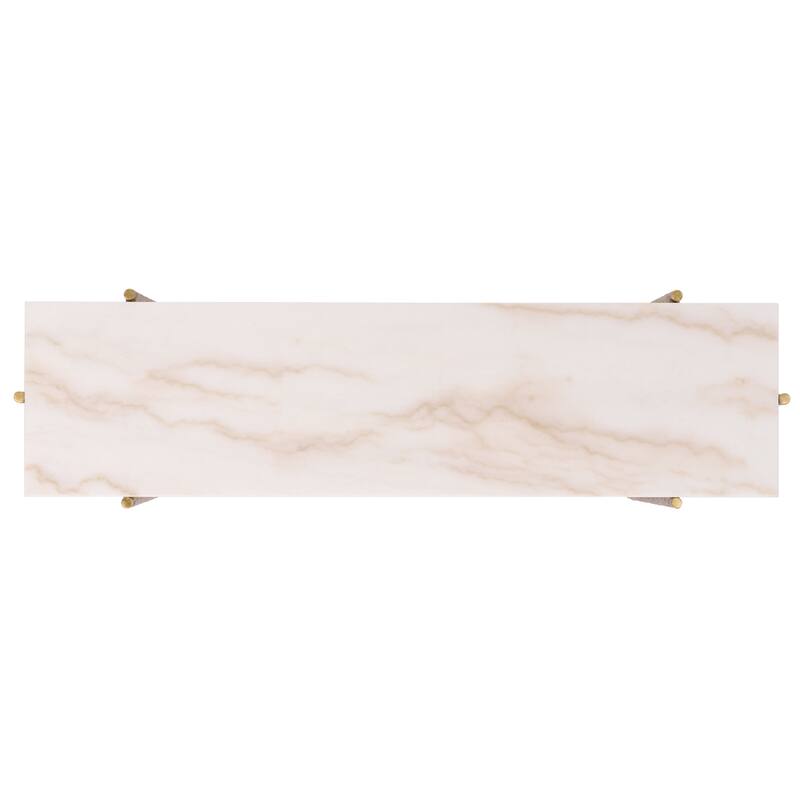 SAFAVIEH Couture Giorgi Marble Top Console Table - 42"W x 12"D x 30"H
