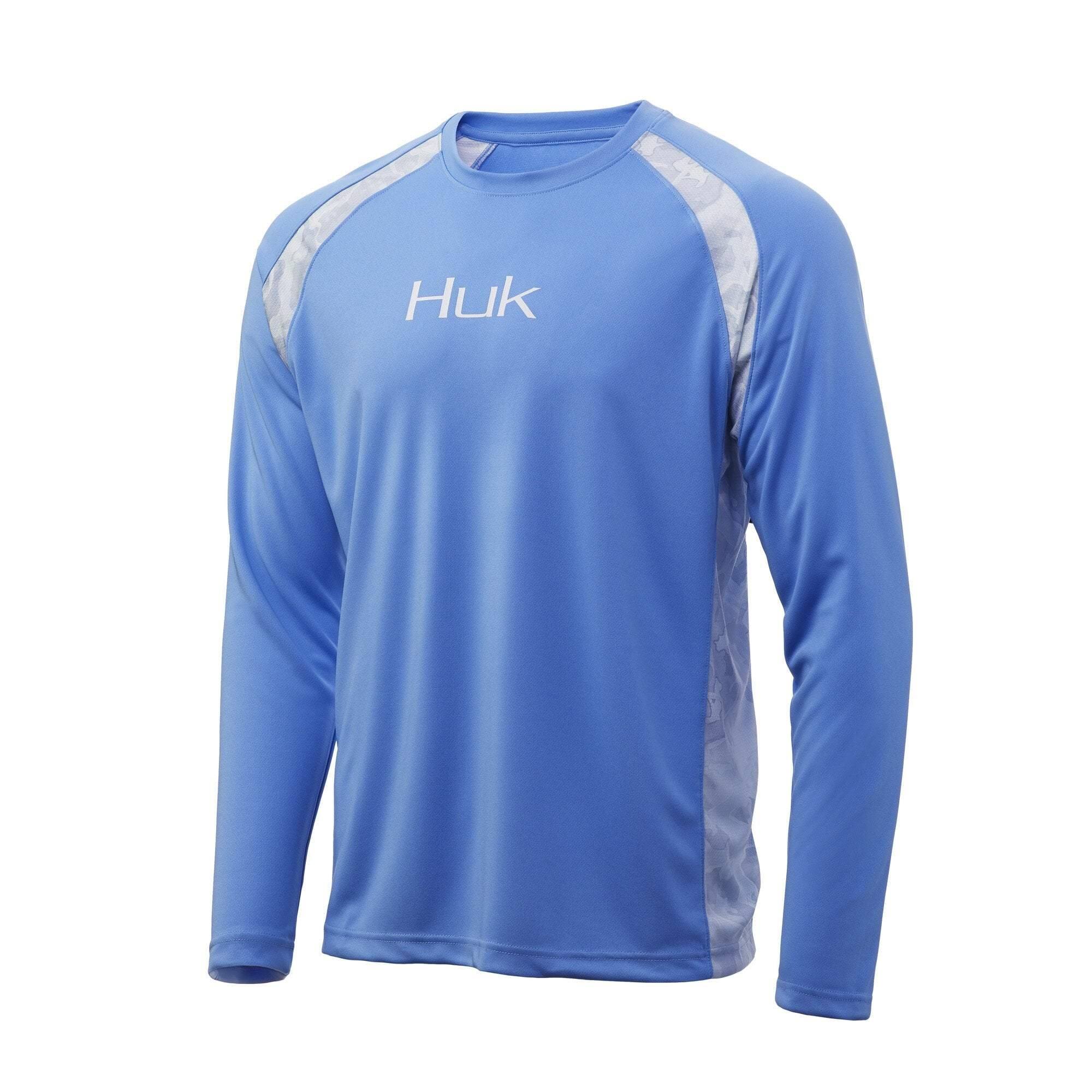 Shop Huk Men S Strike Solid Carolina Blue Large Long Sleeve Shirt Overstock 30885841