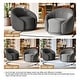 preview thumbnail 65 of 80, 34" Wide 2 Set Velvet/ Boucle Barrel Swivel Chair