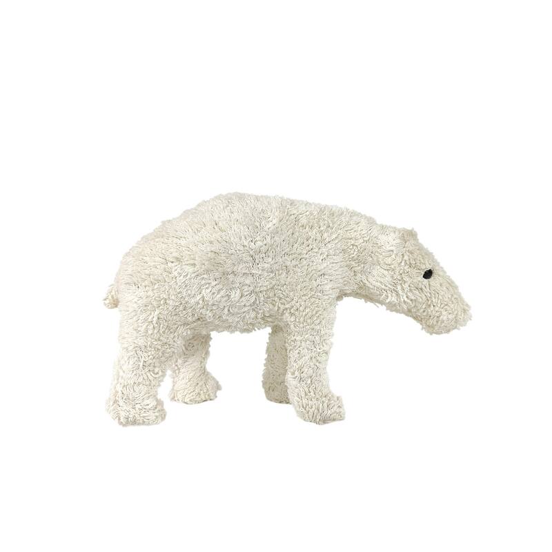 Small Standing Boucle Bear - 11.75" - White