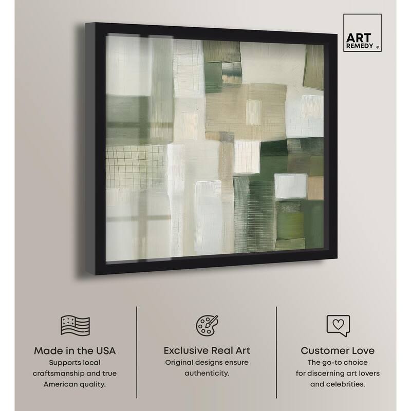 Pale Jade Green II Shadowbox by Art Remedy