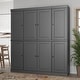 preview thumbnail 128 of 145, Palace Imports 100% Solid Wood Pantry Cabinet, Adjustable Shelves, 65" Wide, 71.5" Tall - 65" x 71.5" Gray - Solid