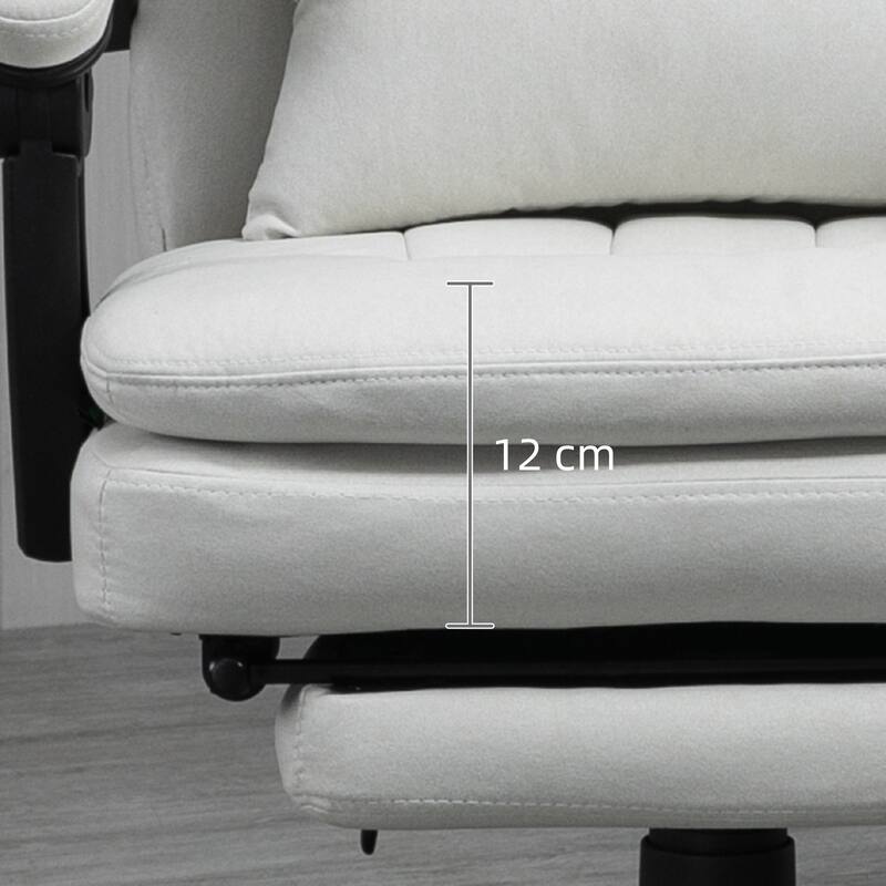 Microfibre Executive Massage Office Chair, Swivel Computer Desk Chair,Heated Reclining Computer Chair with Lumbar Support Pillow