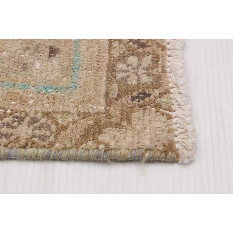 ECARPETGALLERY Hand-knotted Antalya Vintage Beige Wool Rug - 7'2 x 9'8