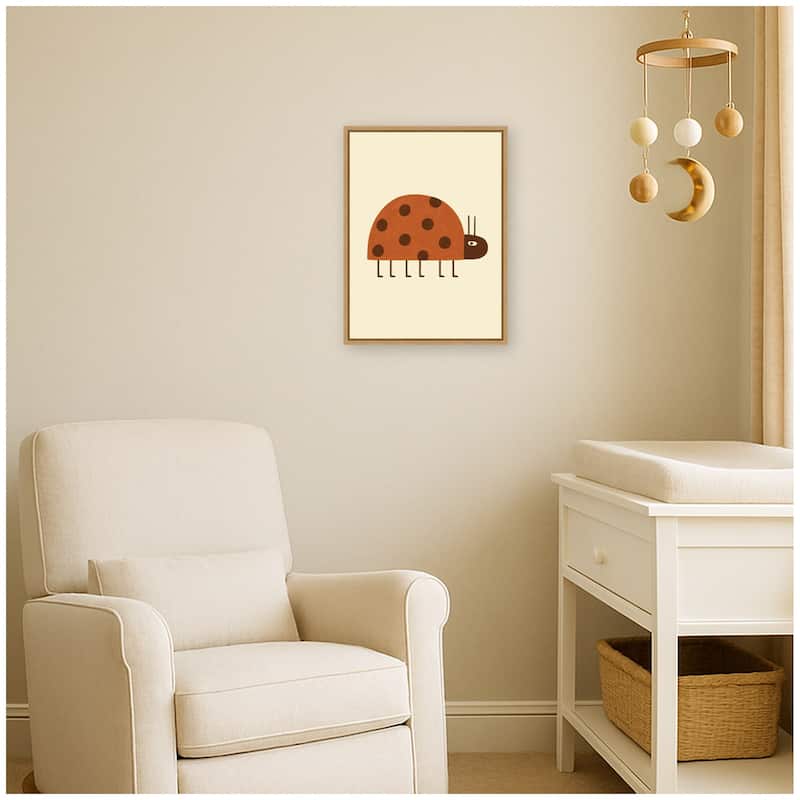 Kate and Laurel Ladybug by Laura Moss Framed Canvas Wall Art Print