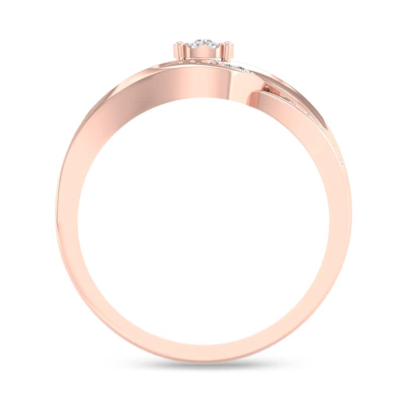 1/3ct TDW Diamond Bypass Bridal Set in 10K Gold for Women