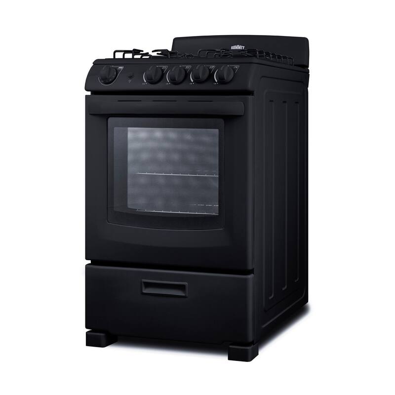 Summit RG2402 20" Wide 4 Burner Natural Gas Rangetop with Continuous