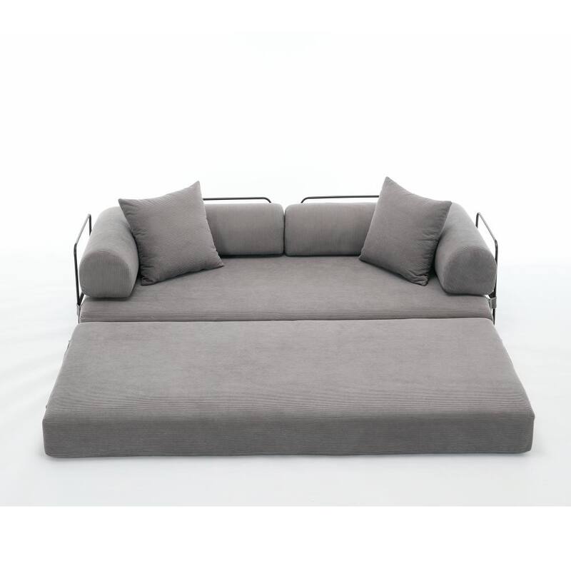 78.5" 4-in-1 Folding Convertible Out King Size Sleeper Sofa Bed
