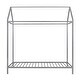preview thumbnail 3 of 7, Metal Silver Twin Size House Bed Frame for Kids