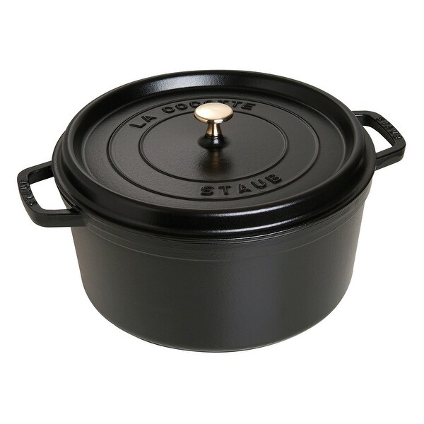 Staub Cast Iron 9-qt Round Cocotte. Opens flyout.