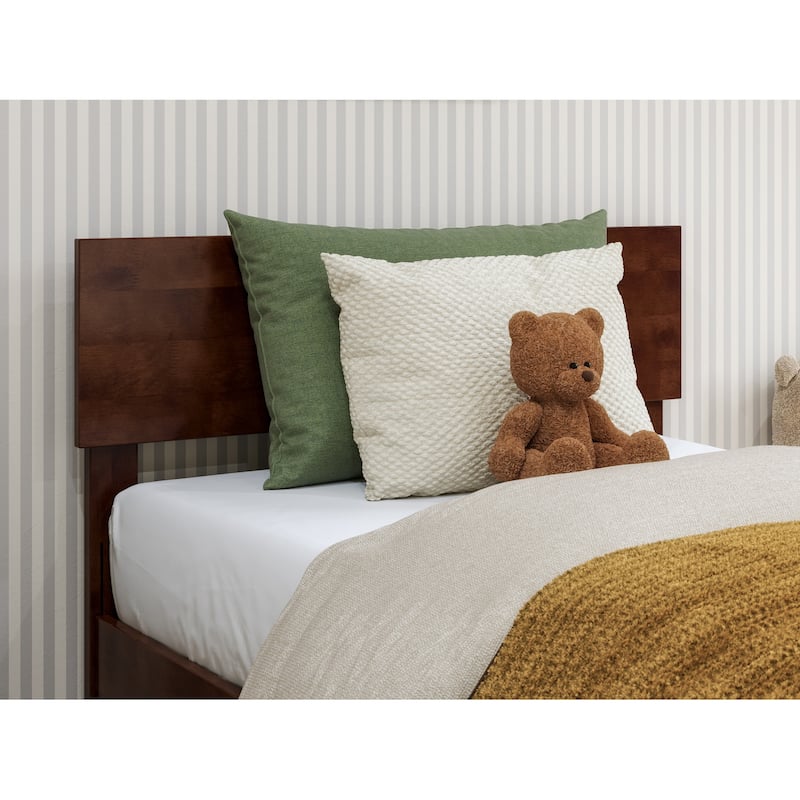 AFI Orlando Headboard with Attachable Charger - Walnut - Twin