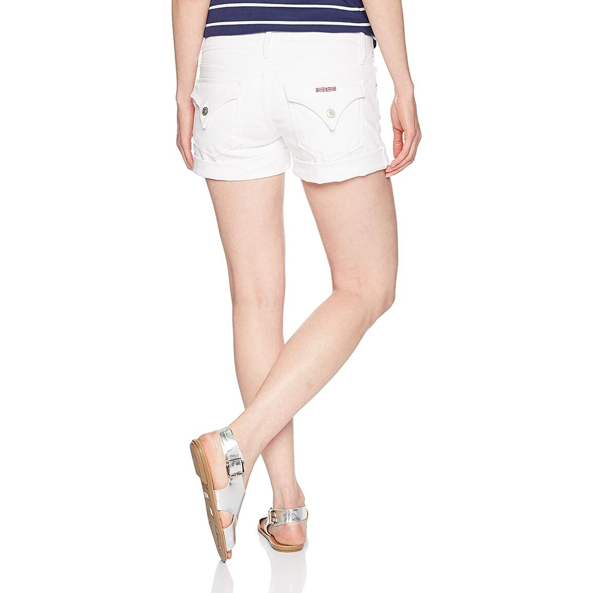 Hudson Jeans Womens Croxley Mid Thigh Flap Pocket Jean Short
