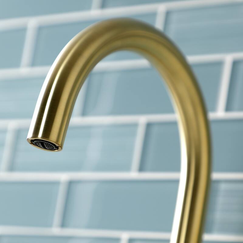 Kingston Brass Constantine Two-Handle 1-Hole Deck Mount Bathroom Faucet with Push Pop-Up