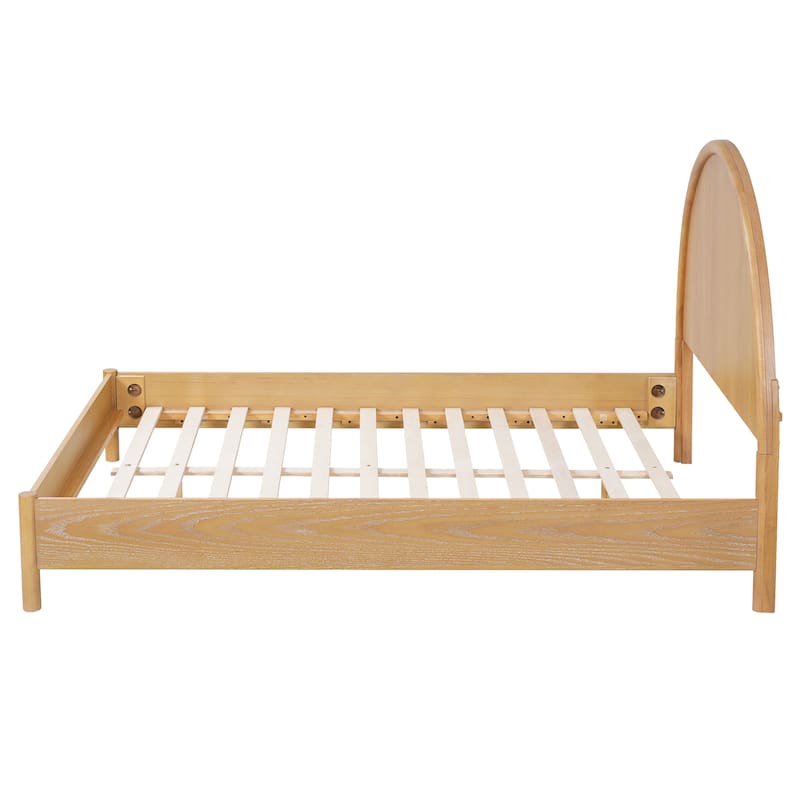 Christopher Knight Home - Modern Mid-Century Wooden Platform Bed with Arched Headboard