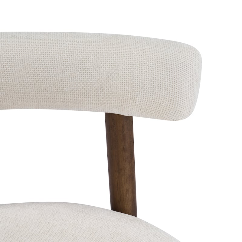Christopher Knight Home - Riven Natural Rubberwood 26.77" Counter Stool Set with Beige Upholstery