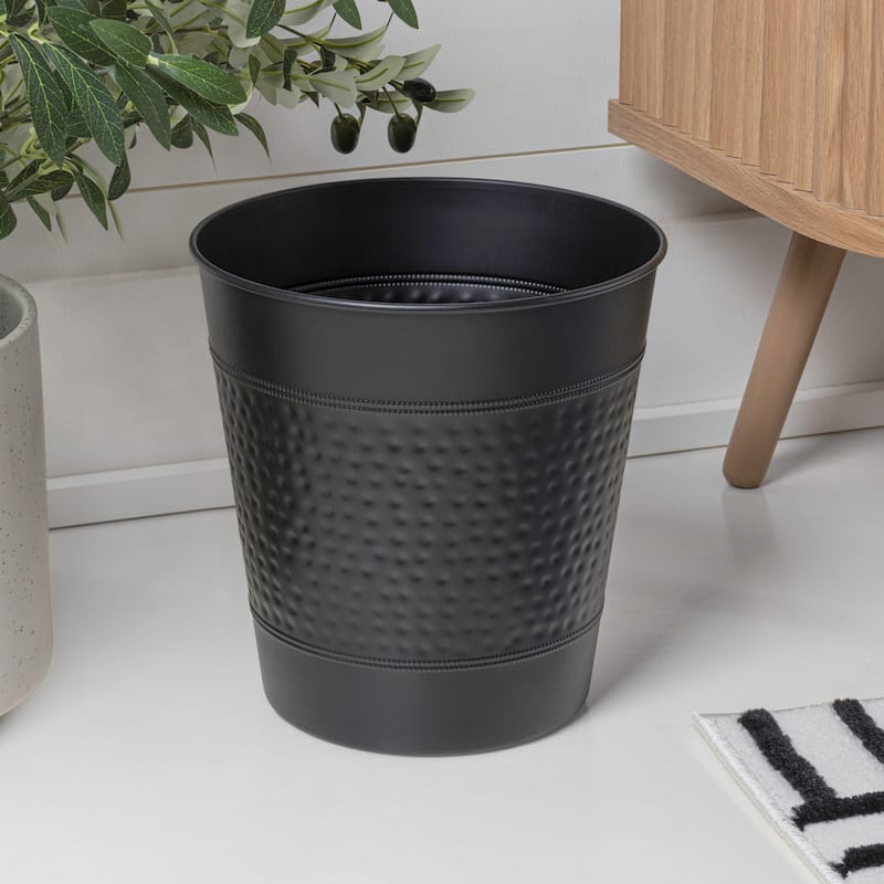 happimess Riley Hammered Steel Accent 2-Gallon Wastebasket