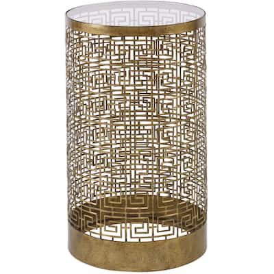 Uttermost Algernon 13-1/2" Long Glass and Iron Accent Table