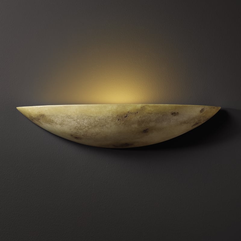 Justice Design Ambiance ADA Greco Travertine Small Wall Sconce