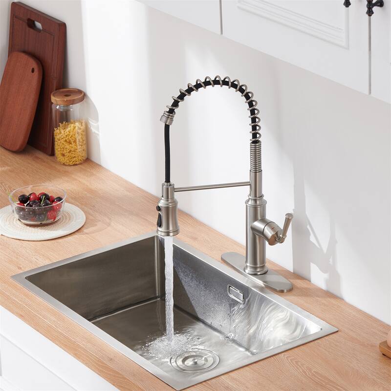 Modern Touchless Infrared Sensor Kitchen Faucet - Nickel