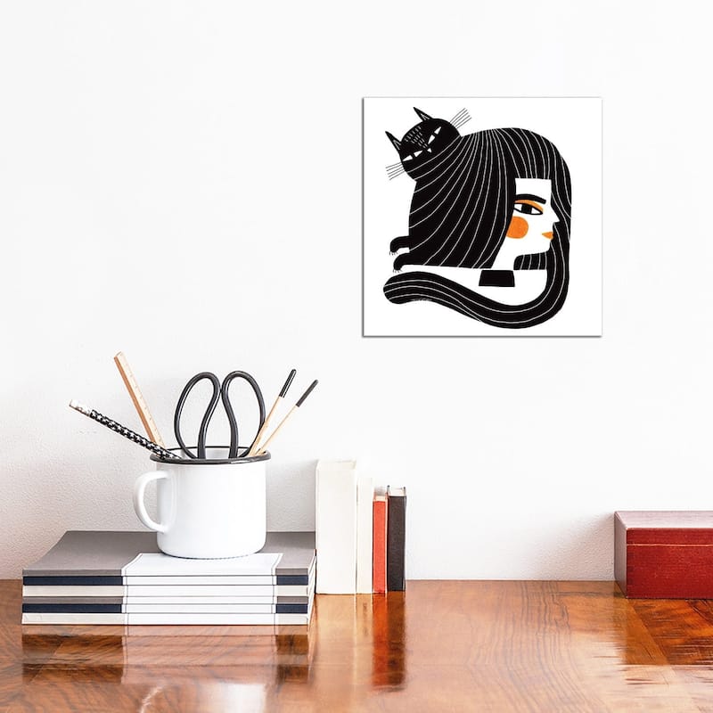 iCanvas "Cat Hair" by Terry Runyan Canvas Print - 12x12x0.75