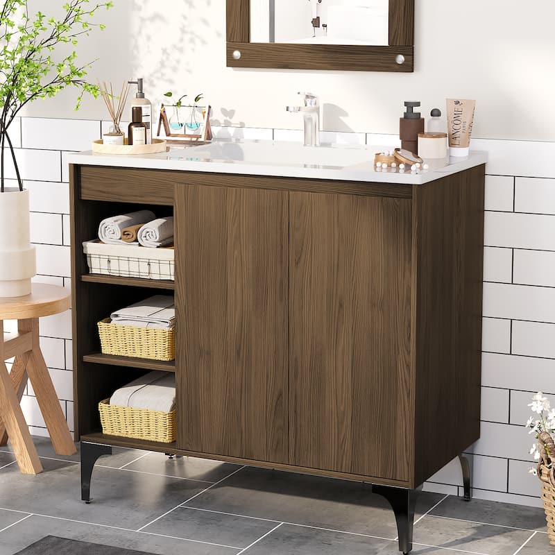 36-Inch MDF Bathroom Vanity with Sink – Functional Design for Everyday Use