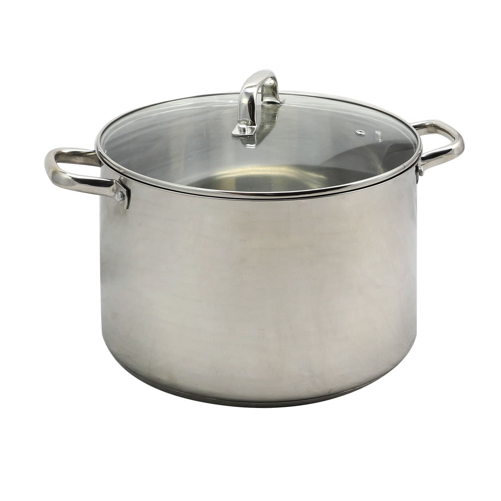 Alpine Cuisine 6 Quart Non-stick Stock Pot with Tempered Glass Lid and