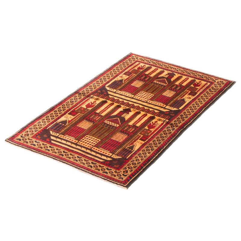 Teimani Beige Rug 2'10" x 4'8" - 2'10 x 4'8