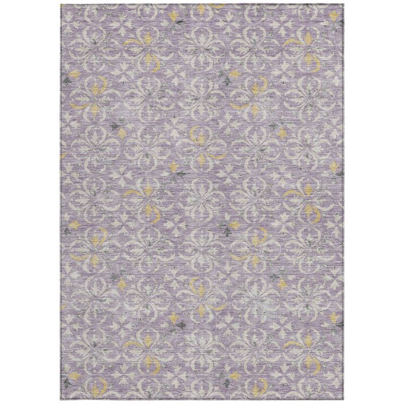 HomeRoots Floral Transitional Rectangle Outdoor Rug